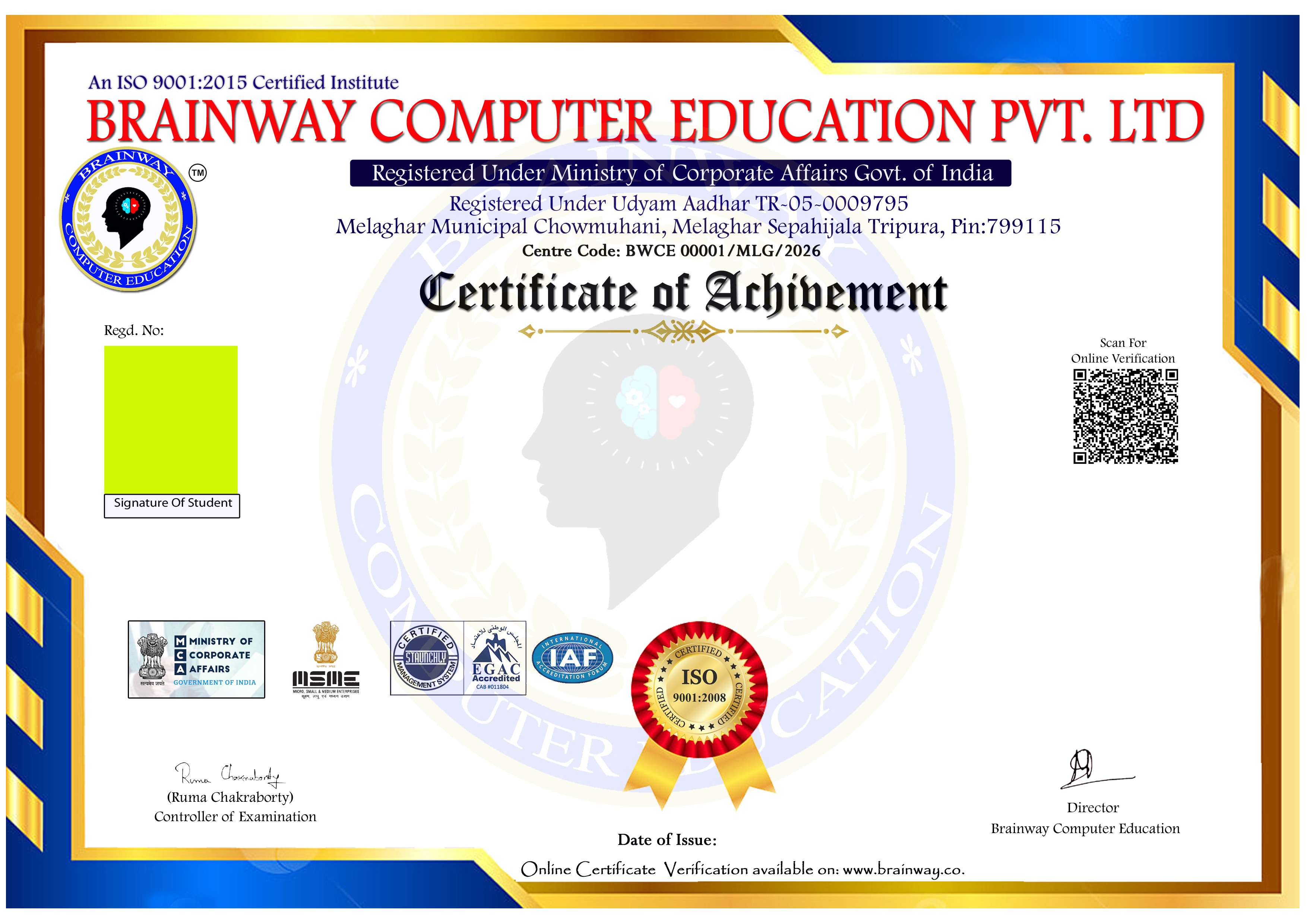 Sample Certificate